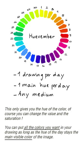 Huevember color wheel