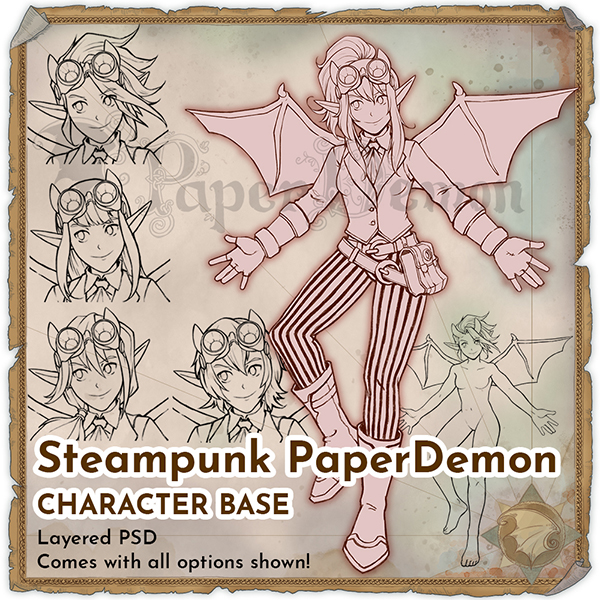 PaperDemon Character base